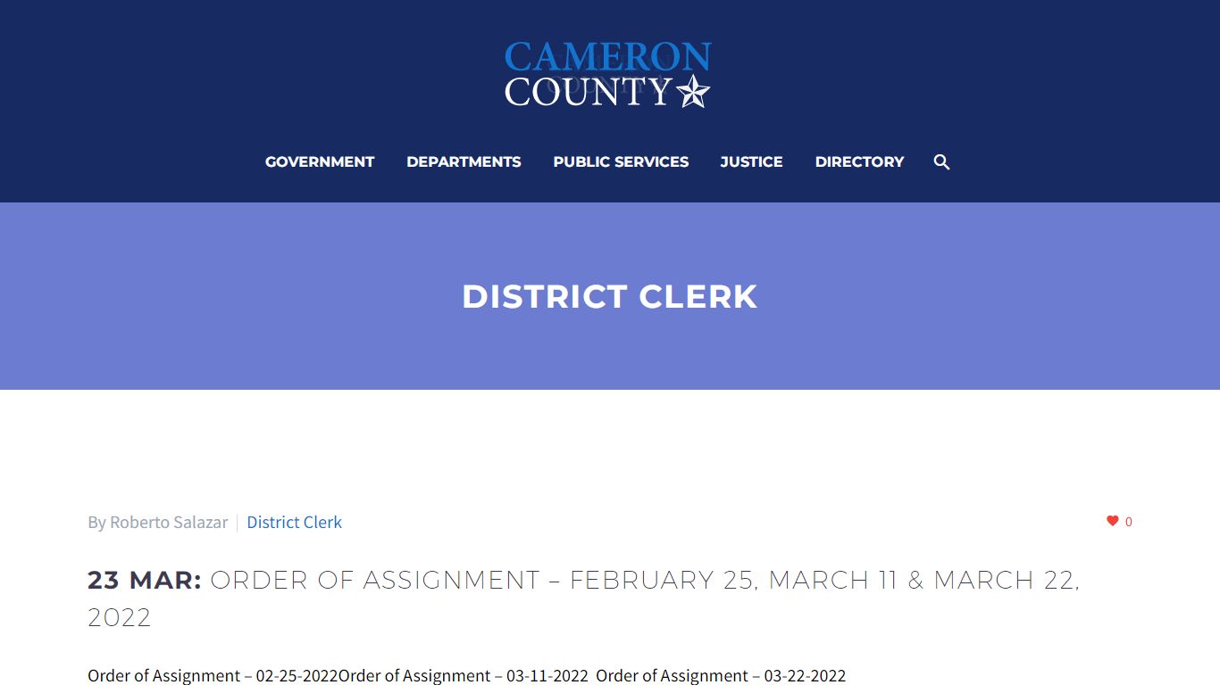 District Clerk Archives - Cameron County