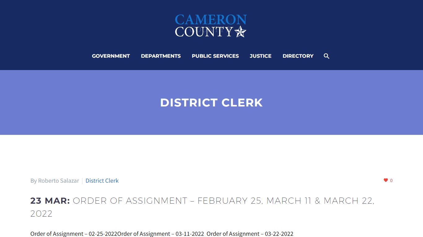 Cameron County District Court Records